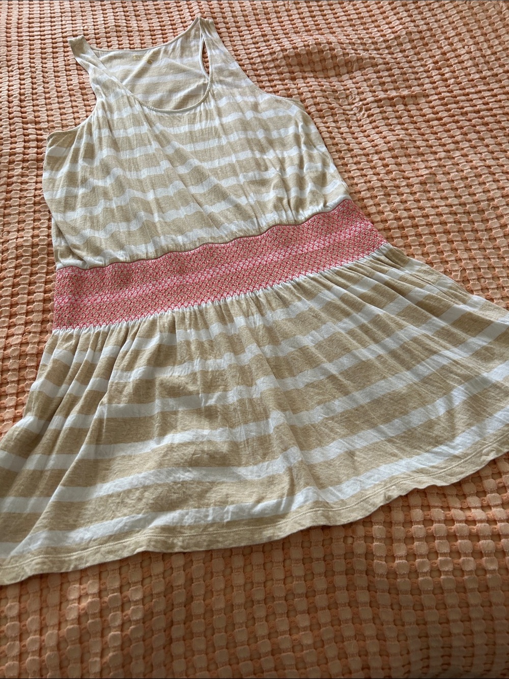 Lilly Pulitzer Tideline Striped Tank Smocked Waist Dress NWOT Women’s XL